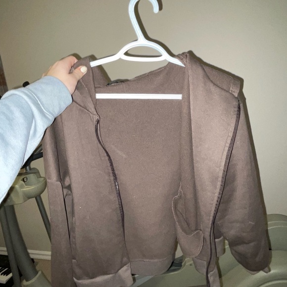 Oversized mocha zip up - Picture 2 of 3
